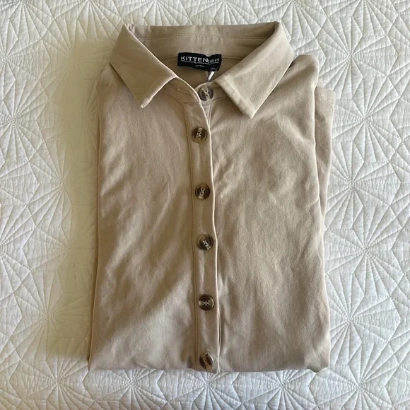 Kittenish Tan Romper - Picture 2 of 6